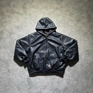 Supreme Hooded Leather Work Jacket